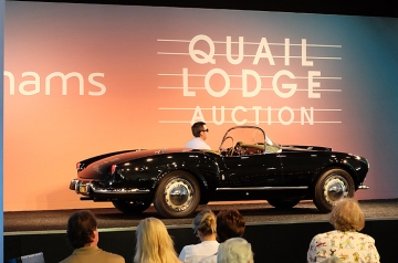 Bonhams' Lancia B24S Spider America. Strong price of $1.95m justified by superb restoration. A 'hit'