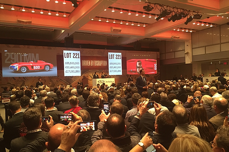 Opening at $16m... 1956 Ferrari 290 MM sells for $28m in NYC minutes ago