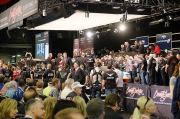 Strange, but true - there's an auction going on in there. Barrett-Jackson's Arizona sale