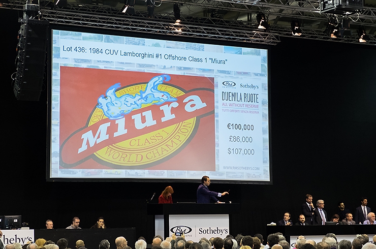 'Miura', the offshore power boat, sells for €112k with premium