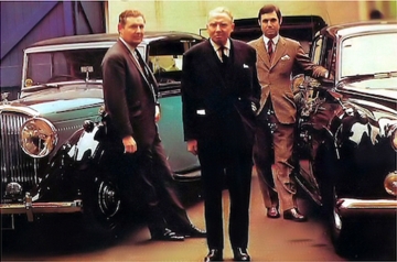 Frank Dale (centre) with stepsons Ivor (l) and John Gordon (r)