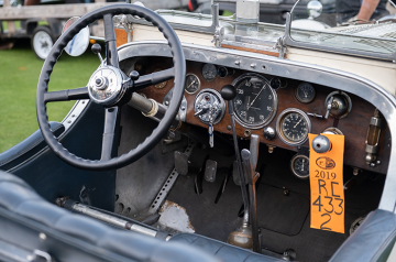 Pre-War Mercedes. Plenty to look at in the cockpit